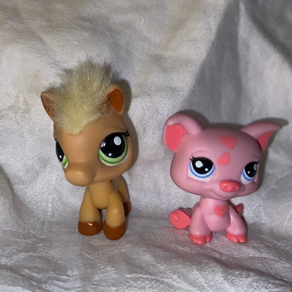 LPS littlest pet shop PIG #2418 & #2417 Authentic Littlest Pet Shop - Hasbro LPS